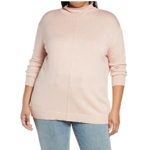 Caslon Seamed Funnel Neck Sweater